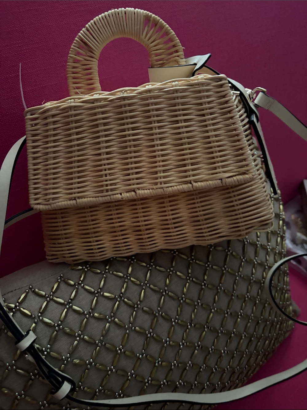 Jason Wu Woven Mini Basket Bag - Natural Beige